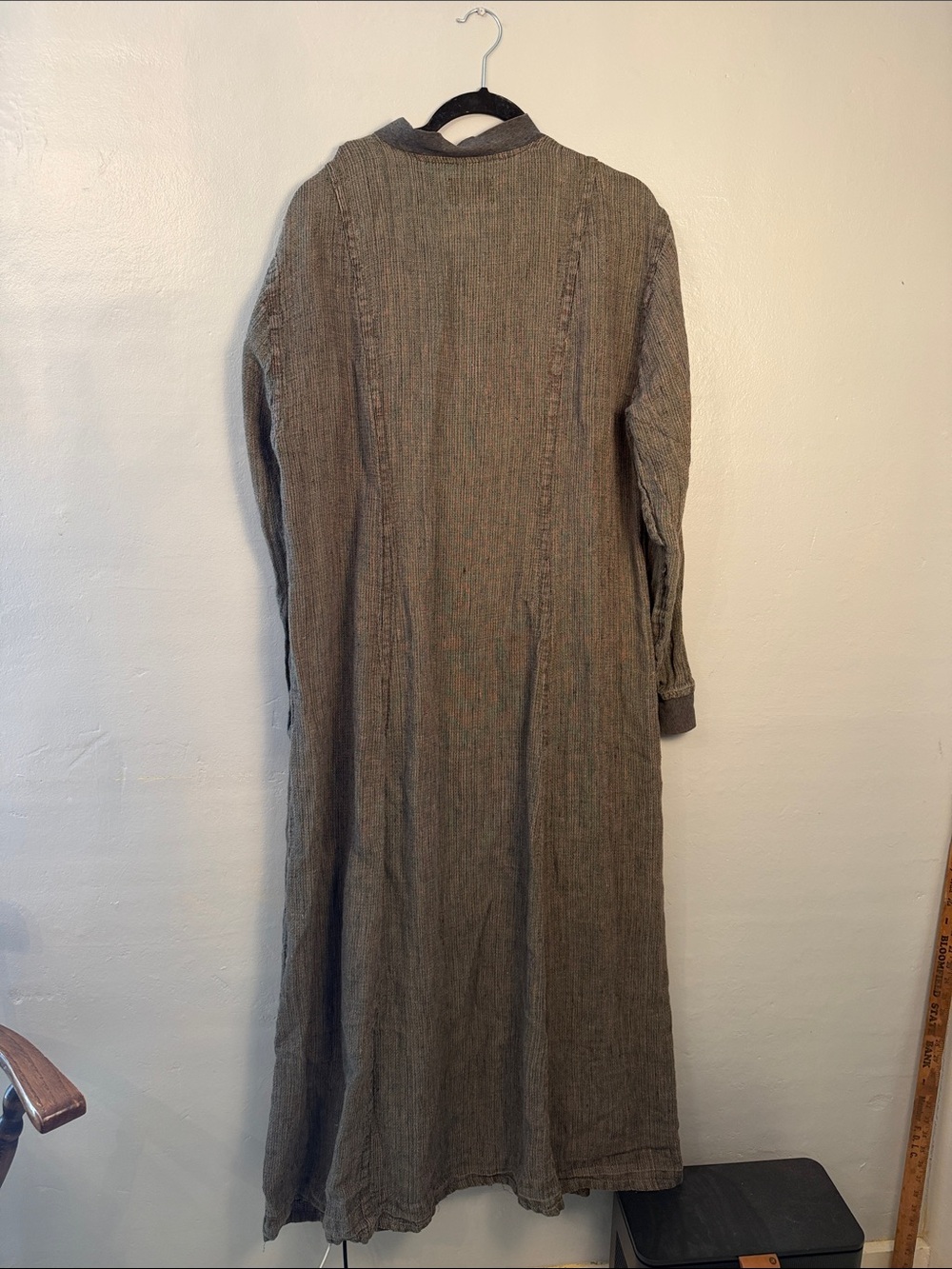 Jeanne Engelhart FLAX Dress Large Long  Linen Duster Maxi size Large - Picture 6 of 9